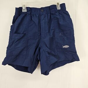 AFTCO Original Fishing Shorts Navy Blue Size 30 M01 Tackle Cargo Bluewater